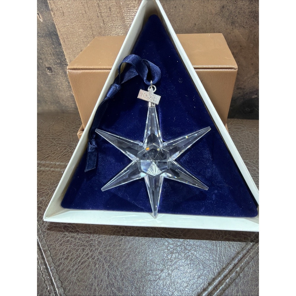 Swarovski Crystal 1993 Annual Edition Christmas Star Ornament 174969 Boxed Vtg